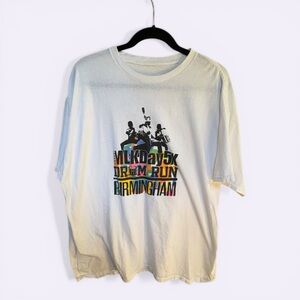 White MLK Day 5K Drum Run Birmingham Graphic Tee - Unbranded